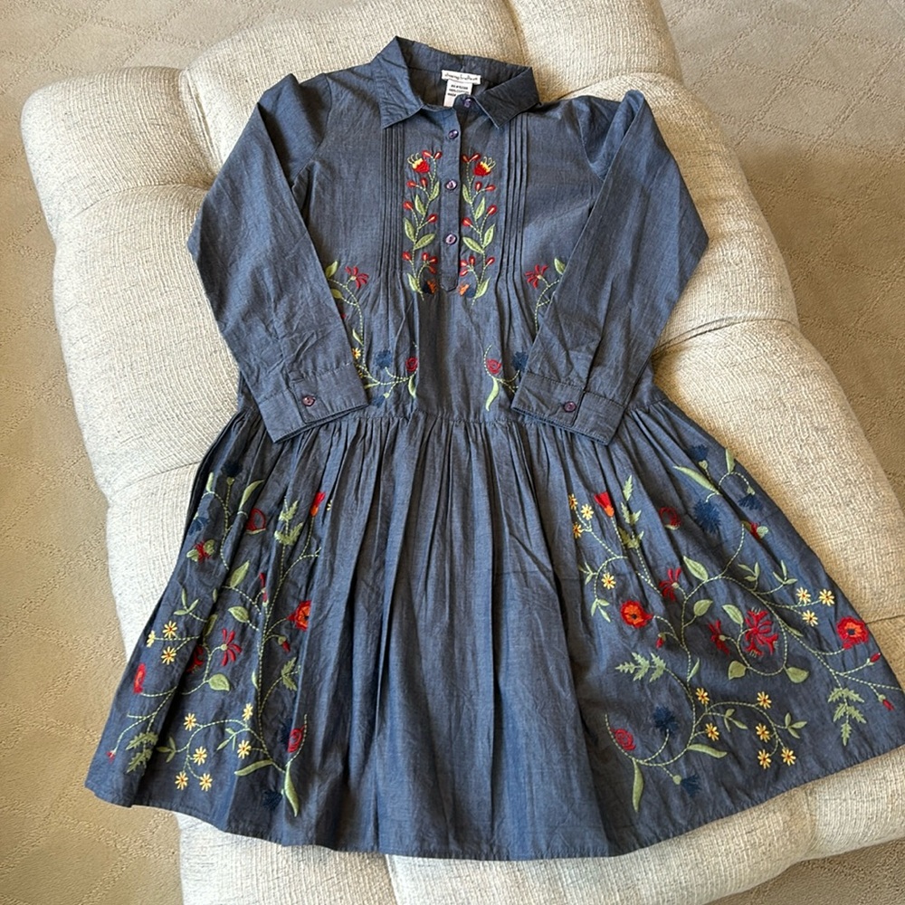 Chasing Fireflies Western Embroidered Floral dresss